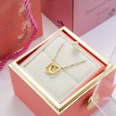 Caixa com Rosa Eterna & Colar Coração Personalizado