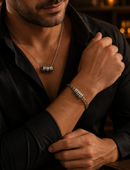 Conjunto Colar e Pulseira Meu Legado com nomes personalizados.
