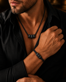Conjunto Colar e Pulseira Força da Família  - Personalizável com nomes - Frete Grátis