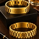 Pulseira Pai de Ouro Personalizável com Frase - Grave uma frase especial