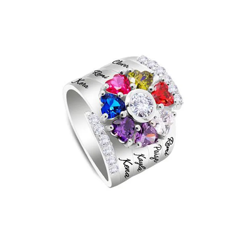 Anel Corações da Família – Personalize com os nomes de quem você mais ama