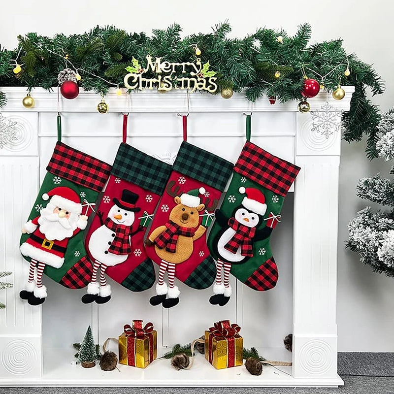 Meia de Natal Personalizável - grave os nomes de sua família