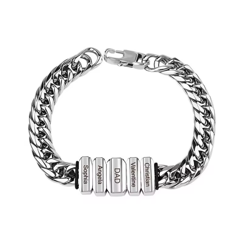 Pulseira Masculina União da Família  - Personalizável Com Nomes - Frete Grátis