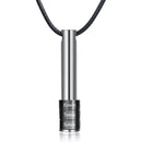 Colar de barra de aço inoxidável personalizado para homens - Com nomes gravados a laser