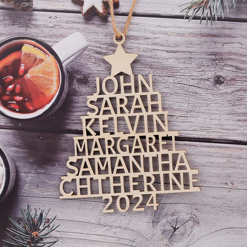 Estrela de natal personalizada com nomes - Grave o nome da sua família
