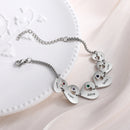 Pulseira Corações de família Personalizável - Em aço inoxidável - Nomes Gravados a Laser