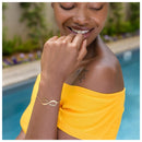 Pulseira infinito personalizável até 2 nomes - Em aço inoxidável