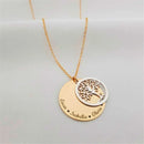 Colar Árvore da vida personalizável com nomes - Grave o nome da sua família