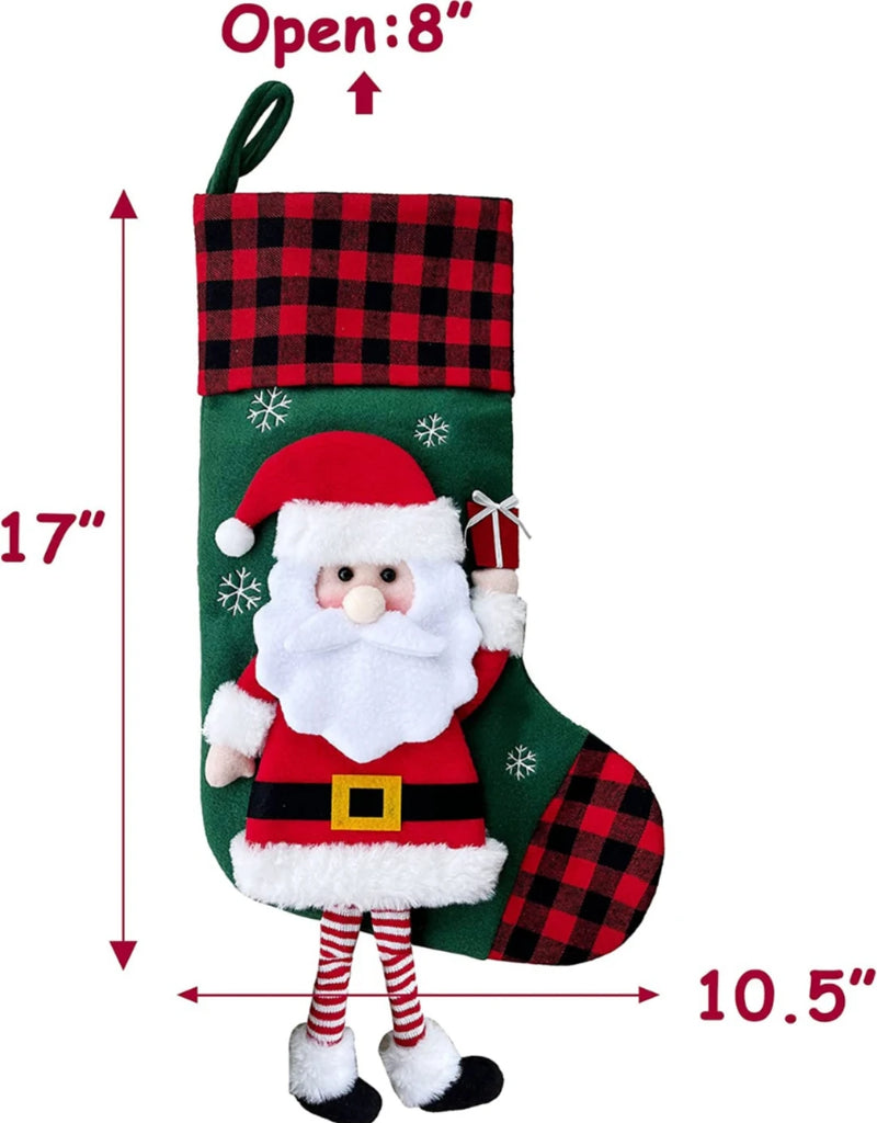 Meia de Natal Personalizável - grave os nomes de sua família