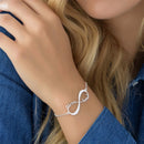 Pulseira infinito personalizável até 2 nomes - Em aço inoxidável