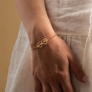 Pulseira com 2 corações personalizável - Grave o nome ou data nessa pulseira - Em aço inoxidável