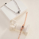 Pulseira Corações eternizados com foto projetada Personalizável - Grave uma foto dentro do colar - em aço inoxidável