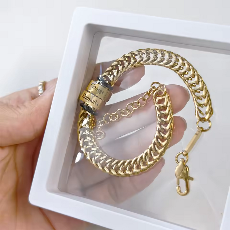 Pulseira Masculina Legado Eterno  - Personalizável Com Nomes - Frete Grátis