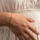 Pulseira com 2 corações personalizável - Grave o nome ou data nessa pulseira - Em aço inoxidável