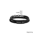 Pulseira Personalizável Masculina com até 4 nomes gravados