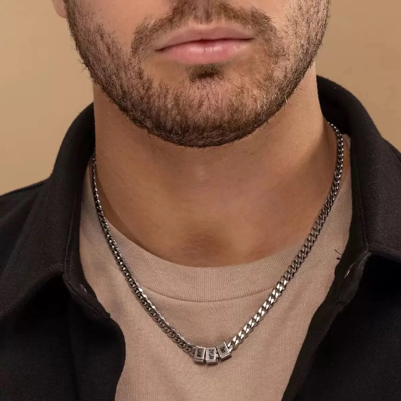 Colar Masculino Força da Família  - Personalizável com nomes - Frete Grátis