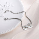 Pulseira Corações de família Personalizável - Em aço inoxidável - Nomes Gravados a Laser