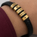 Bracelete Masculino Herói da família Personalizável - Grave o nome da sua família