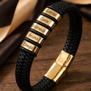 Bracelete Masculino Herói da família Personalizável - Grave o nome da sua família