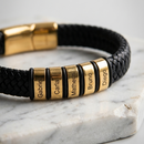 Bracelete Masculino Herói da família Personalizável - Grave o nome da sua família