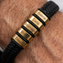 Bracelete Masculino Herói da família Personalizável - Grave o nome da sua família