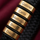 Bracelete Masculino Herói da família Personalizável - Grave o nome da sua família