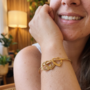 Pulseira Coração de Mãe Personalizável com nomes - Grave o nome da sua família