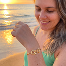Pulseira Coração de Mãe Personalizável com nomes - Grave o nome da sua família