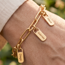 Pulseira amor da família personalizada -Grave o nome da sua família