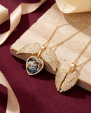 Colar anjo da guarda com personalizado foto  - Grave uma Foto especial