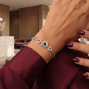 Pulseira Corações eternizados com foto projetada Personalizável - Grave uma foto dentro do colar - em aço inoxidável