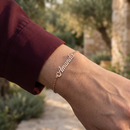 Pulseira com nome personalizada - Em aço inoxidável - Promoção especial!