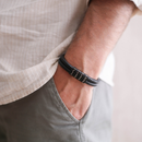 Bracelete Masculino Personalizável com nomes - Grave o nome da sua família com 50% OFF + Frete Grátis