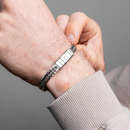 Pulseira personalizada masculina com nomes - Grave o nome da sua família com 50% OFF + Frete Grátis