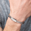 Pulseira personalizada masculina com nomes - Grave o nome da sua família com 50% OFF + Frete Grátis