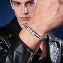 Pulseira personalizada masculina com nomes - Grave o nome da sua família com 50% OFF + Frete Grátis