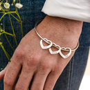 Pulseira Coração de Mãe Personalizável - Grave os Nomes de quem você ama | Gravação a Laser