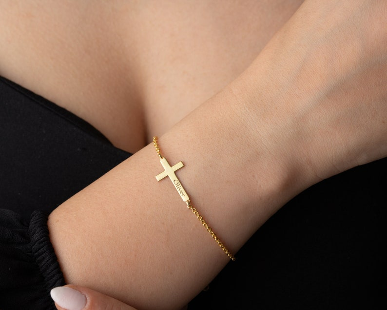 Pulseira Fé infinita personalizada com nome - Em aço inoxidável