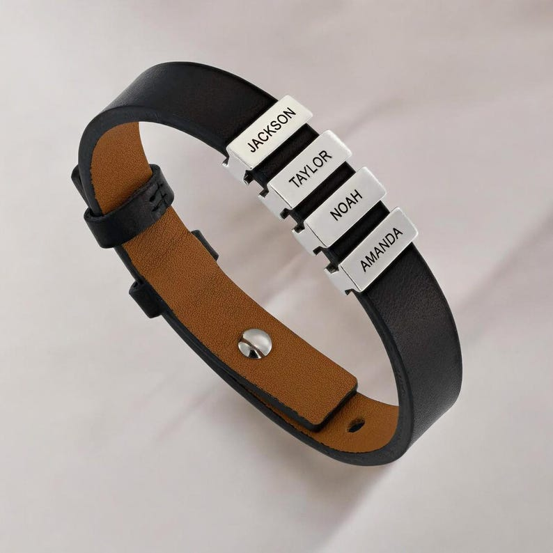 Pulseira Masculina Personalizável com nomes | Oferta Especial 50% OFF + Frete Grátis Somente Hoje!