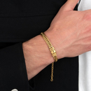 Pulseira  Masculina Personalizável com nomes - Gold Edition