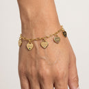 Pulseira personalizável com nome da família - Em aço inoxidável - Nomes gravados a laser