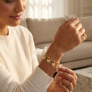 Pulseira personalizável com nome da família - Em aço inoxidável - Nomes gravados a laser