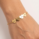 Pulseira Corações Entrelaçados personalizável com nomes - Em aço inoxidável