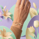 Pulseira infinito personalizável até 2 nomes - Em aço inoxidável