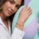 Pulseira Corações conectados Personalizável - Grave o nome da sua família - Em aço inoxidável