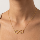 Colar Infinito personalizável com 2 nomes - Em aço inoxidável
