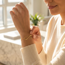 Pulseira infinito personalizável até 2 nomes - Em aço inoxidável