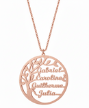 Colar Árvore da vida personalizável - Grave o nome da sua família